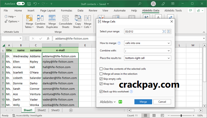 AbleBits Ultimate Suite For Excel License Key